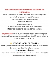 Kit 3 Borrachas de Vedação Originais Bialetti 4xic  Ø5cm interno  Ø6,5cm  – Importado da Itália P5 K7