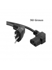 Cabo de energia 3 pinos 10A  macho 90graus para maquinas de cafe saeco e gaggia P3 C6
