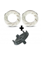 Kit 2 lamina  de ceramica  + 1 suporte plastico cafeteira saeco e gaggia