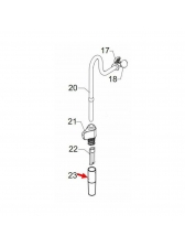 Tubo plastico preto da saida de agua quente e vapor cafeteira saeco e gaggia P1 H4
