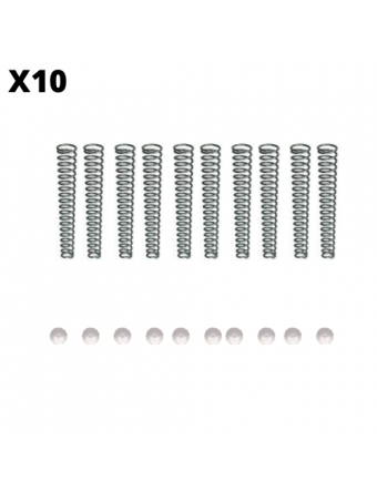 Kit 10 molas conica + 10 esferas 5mm G1 D3 (A)