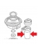 Funil de po do moinho de ceramica cafeteira saeco e gaggia
